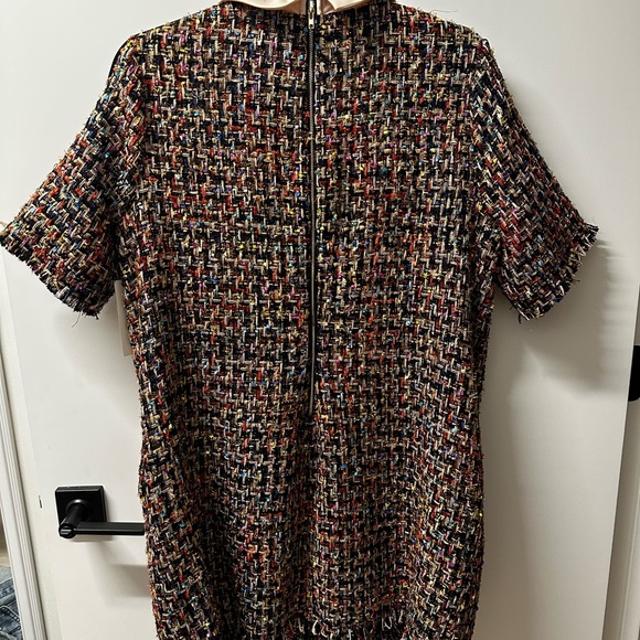 Red Dress Boutique Tweed Collared Dress With Removable Rhinestone Bow - Picture 3 of 8